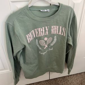 women’s large beverly hills tennis crewneck